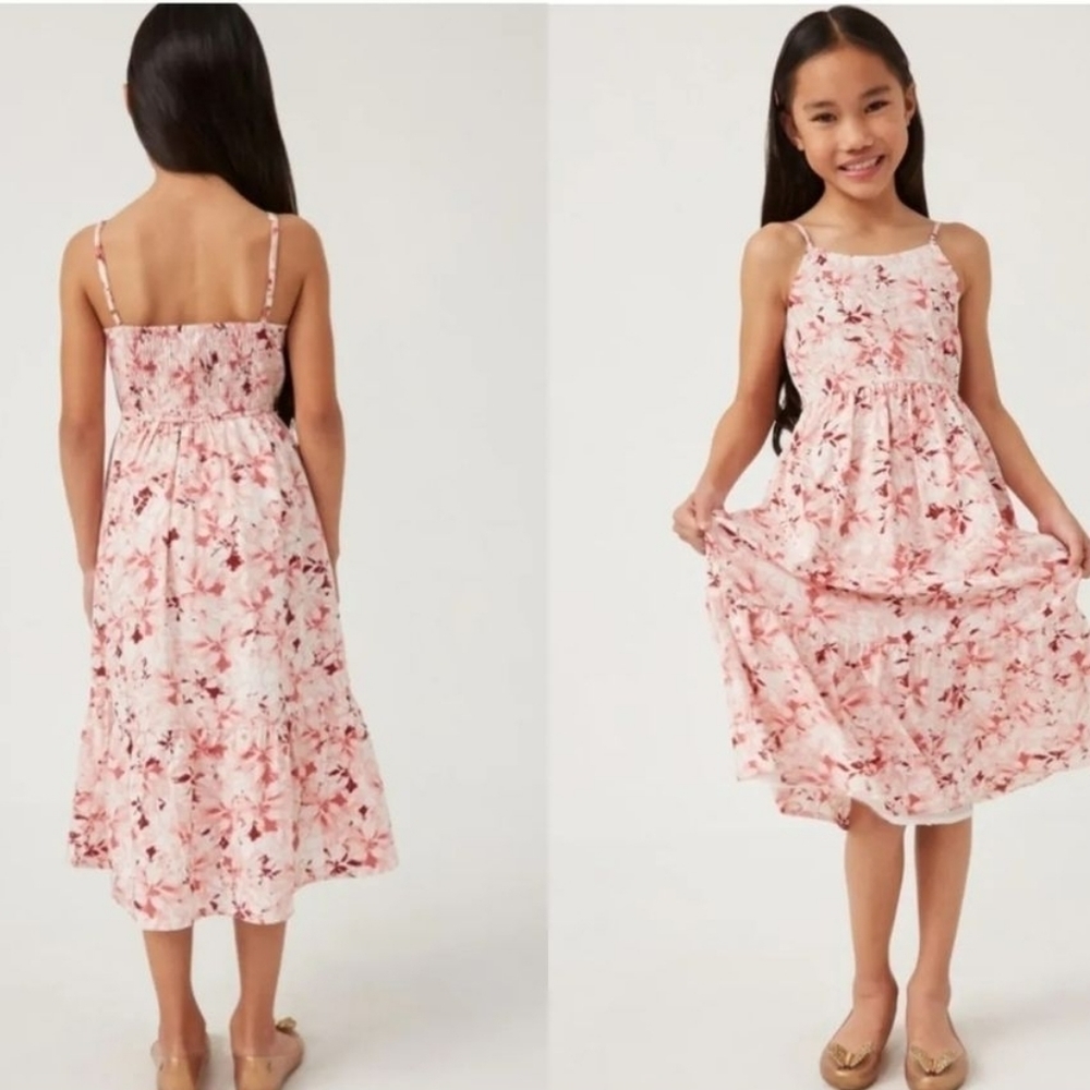 Pink And White Floral Dress